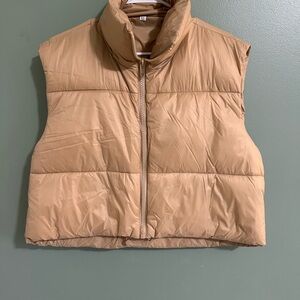 Tan Puffer Vest